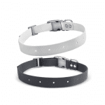 Collar straps in either ivory or graphite color